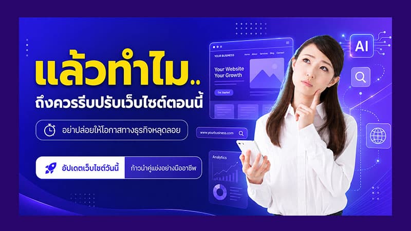 แล้วทำไม..ถึงควรรีบปรับเว็บไซต์ตอนนี้